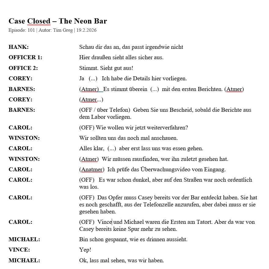 DOCX-Export Vorschau